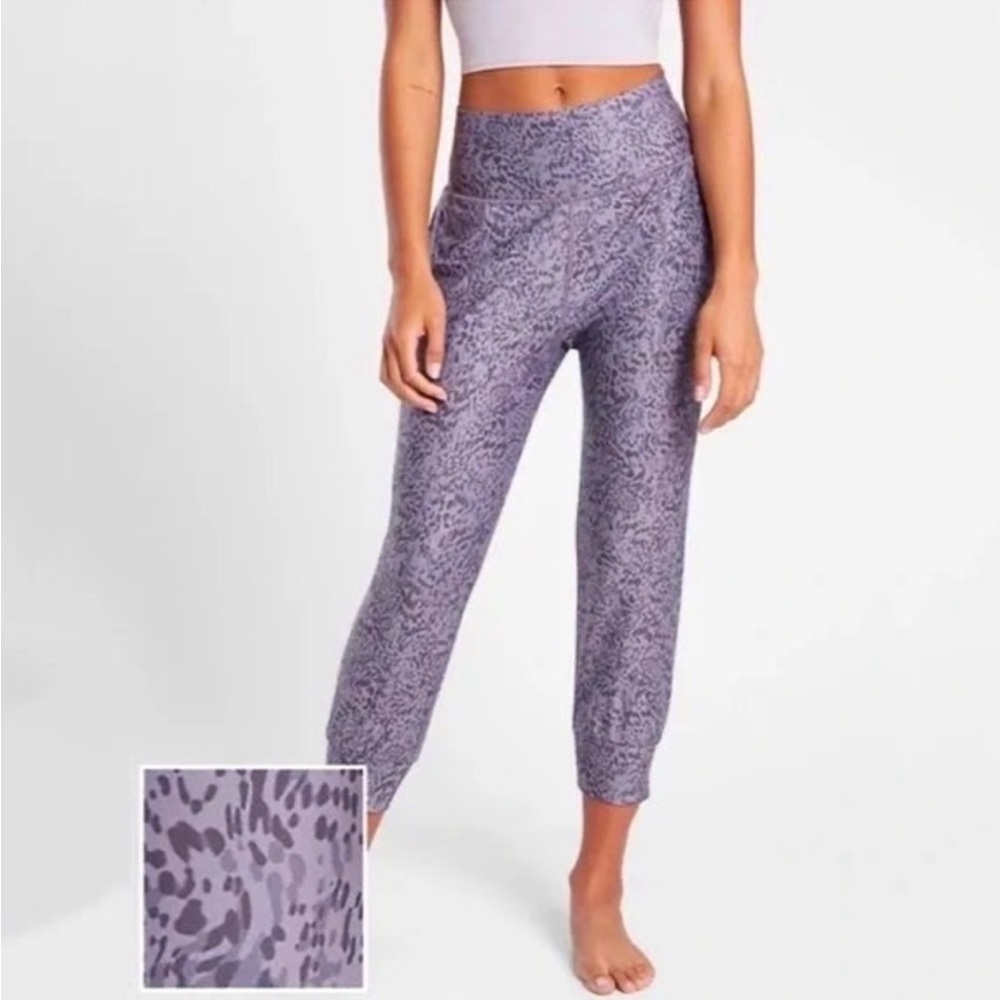Athleta Lavender Patterned Joggers - image 1